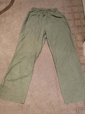 Ci Sono Olive Green Drawstring Sweatpants